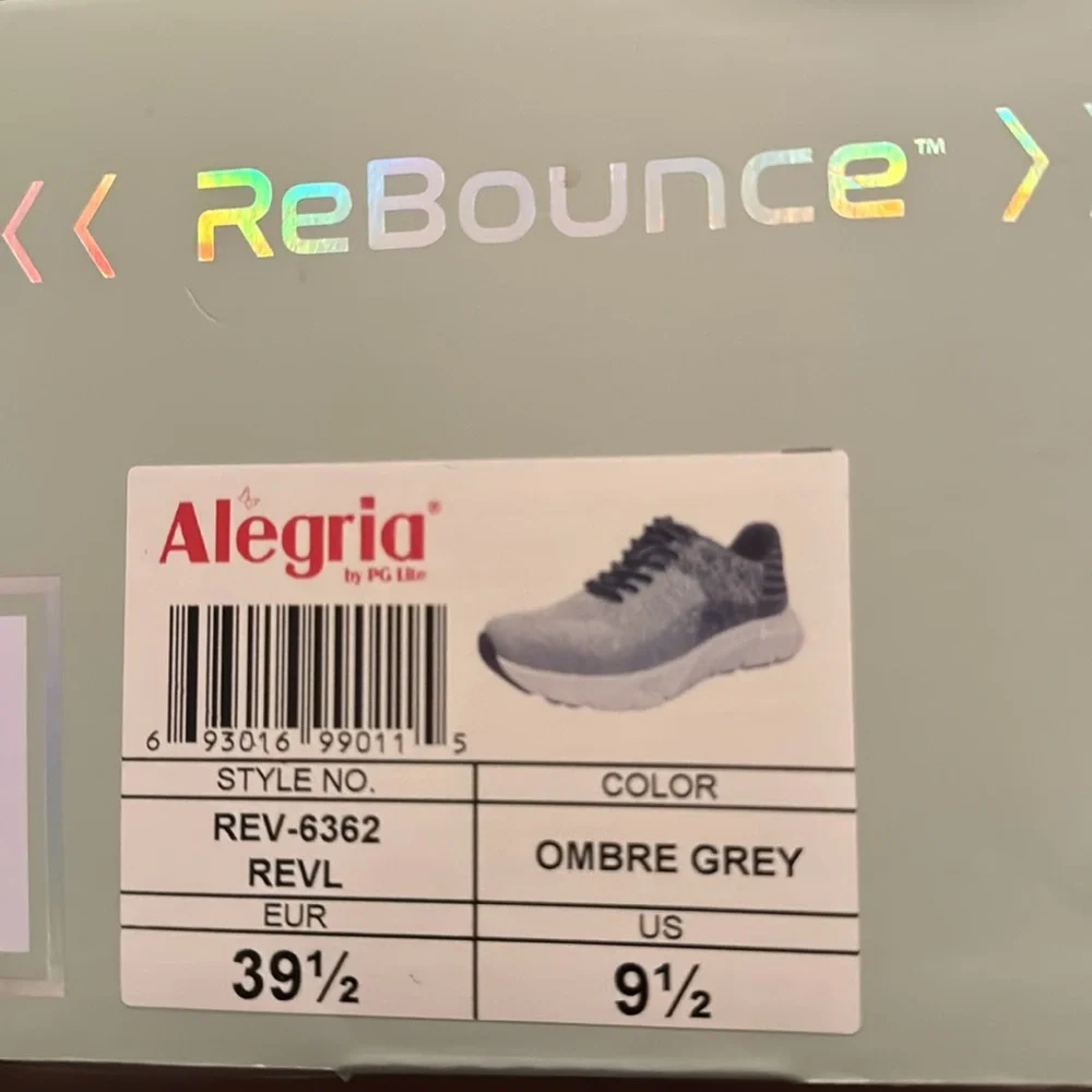 NEW Alegria Revl Women’s Size 9.5M Sneakers Rebouce Ombré GreyREV-6362 Box $120